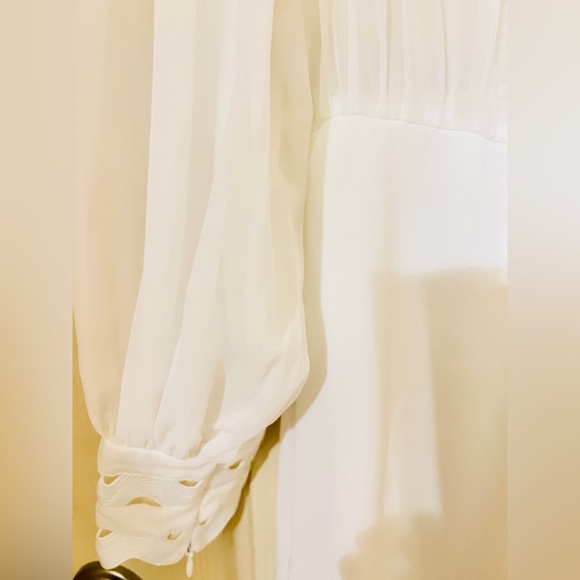 THE SANG stark White Jumpsuit. Size MEDIUM. NWOT. Xtra buttons Attached. - Picture 5 of 13